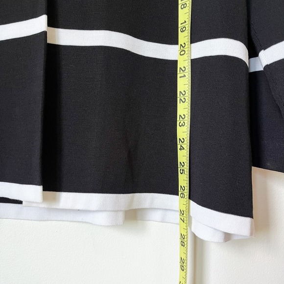 Exclusively Misook Black & White Striped Cardigan Womens XL Collar Career Work - Picture 8 of 10